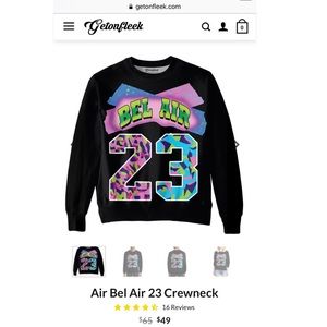 Bel Air “23” crew neck sweatshirt (never worn)